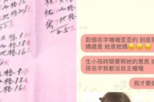 婆家怪「出生時間」會導致小孩不好帶，連取名大姑也逼算命…老公霸氣3句話幫老婆討公道！