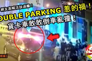 DOUBLEPARKING惹的禍！貨卡車敢敢倒車亂撞！網友高喊活該過癮！【內有視頻】