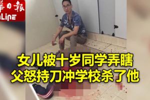 女兒被十歲同學弄瞎　父怒持刀沖學校殺了他