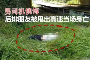 後排朋友被甩出高速當場身亡！男司機懊悔，做錯兩件事