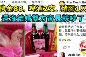 【聘金88，啤酒2支，豬腳1隻】還沒結婚雙方家長就吵了，這樣的婚姻會幸福嗎？