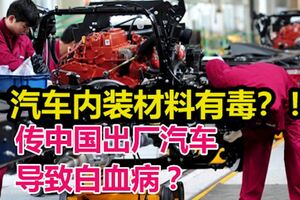 汽車內裝材料有毒？！傳中國出廠汽車導致白血病？