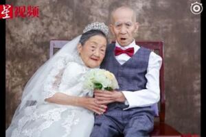 94歲爺爺重病遺憾沒拍過婚紗照96歲老伴精心妝扮陪他圓夢