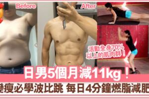 波比跳燃脂減肥日男5個月成功甩11kg肥肉！