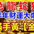 兔龍蛇狗4大生肖，下半年財運大爆發，滿手黃【金】