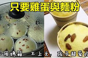 不用烤箱，只要雞蛋與麵粉，這樣做出的蛋糕，不上火，孩子超愛吃！