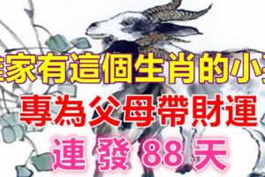 誰家有這個生肖的小孩，8月大吉，專為父母帶財運，連發88天！