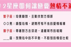 愛得越久，越激情！12星座如何讓戀愛熱情不減！戀情保溫其實很簡單！