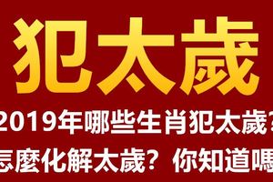 2019年哪些生肖犯太歲？怎麼化解太歲？你知道嗎