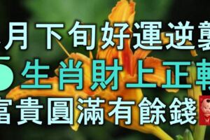 4月下旬好運逆襲，5大生肖財上正軌，金銀滿地，富貴圓滿有餘錢！