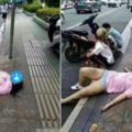 妙齡女醉躺路邊…3名男子一旁「默默守候」！他走近一看驚呆了