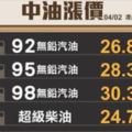 當時國際原油104美元，馬政府98漲到29.8被罵翻;如今國際原油64美元，蔡政府98漲到30.3元，罵的人都噤聲了！