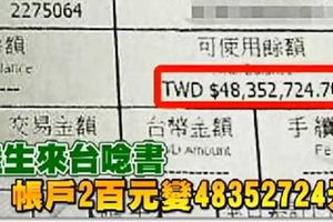 一名來台念書的陸生，某天竟發現「帳戶多了4千萬」！她欣喜若狂跑去領領看，沒想到竟然...