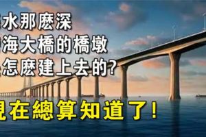 海水那麼深，跨海大橋的橋墩是怎麼建上去的？現在總算知道了！