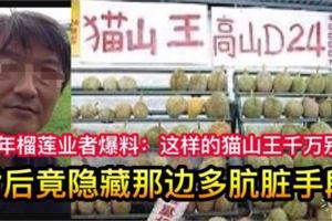 【30年榴槤業主：這些榴槤千萬別吃】快看！背後竟隱藏那邊多骯髒手段！