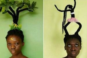 非洲女孩靠「梳頭」成為網紅，用頭髮做眼鏡，腦洞太大了