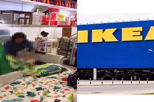 超狂！大媽在IKEA「棉被做出此舉動」，眾人傻眼！