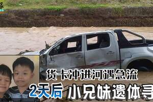 貨卡沖進河遇急流2天後華裔小兄妹遺體尋獲