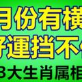 9月份有橫財！好運擋不住的3大生肖屬相！