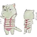 照著設計圖縫了一件給貓皇穿的特製「比基尼」...沒想到實穿照讓網友都笑瘋！