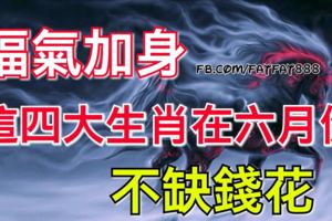 福氣加身！這四大生肖在六月份，不缺錢花！