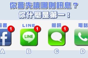 你會先讀哪一則訊息?測你什麼第一！衝動?八卦?品味?魅力?....