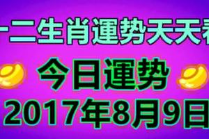 十二生肖運勢天天看，今日運勢：2017年8月9日