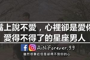 就是嘴巴壞壞！嘴上說不愛，心裡卻是愛得不得了的星座男人！