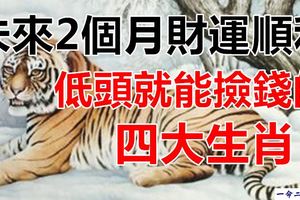 未來2個月財運順利低頭就能撿錢的四大生肖！