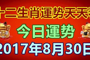 十二生肖運勢天天看，今日運勢：8月30日