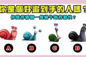 神準！【哪只蝸牛跑得最快？】測你是個好追到手的人嗎？