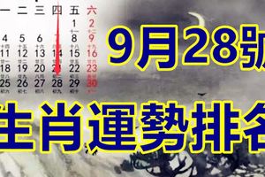 9月28號生肖運勢排名
