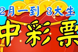 12月一到，這3大生肖不經意就中個彩票，意外之財數到樂開花！