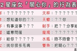 有在意才會有關心！12星座女會怎麼「關心」你，嘴上不說但行為真的很誠實