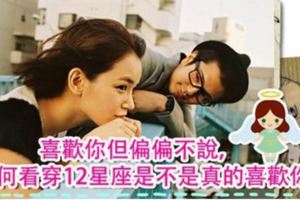 喜歡你但偏偏不說，如何看穿12星座是不是真的喜歡你！！