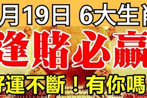 1月19日開始，好運不斷，逢賭必贏的6大生肖！