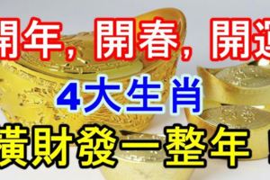 開年、開春、開運！4大生肖財路開，財運來，橫財發一整年！
