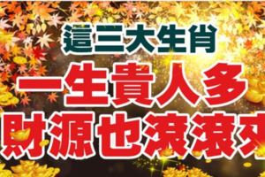 這三大生肖，一生貴人多，財源也滾滾來！