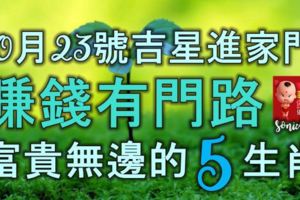 10月23號吉星進家門，賺錢有門路，富貴無邊的5大生肖！