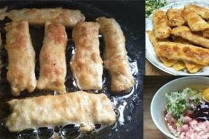 這個小吃全家人都愛吃，只要卷一卷煎一煎，外酥裡嫩鮮香多汁，做法也超簡單哦！