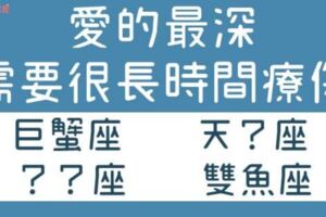 「愛的越深，就要用越長的時間來遺忘」這4個星座愛的最深，分手後的「療傷」時間也最長！