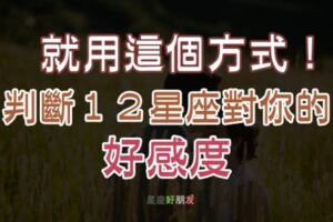 「判斷他有多喜歡你！」１２星座對你的「好感度」，用這樣的「方式」暗示你！