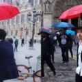 再也不用空出手！他發明自動漂浮雨傘，隨時飄頭上「騎腳踏車也跟緊緊」從此愛上下雨天！