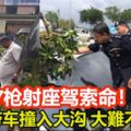 槍手7槍射座駕索命！健身中心業者連人帶車撞入大溝！大難不死！