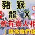 （雞，豬，猴，龍，X）12月26號有貴人相助，請為他們接走