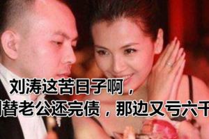 劉濤這苦日子啊，剛替老公還完債，那邊又虧六千萬,劉濤的血汗錢