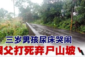三歲男孩尿床哭鬧·狠父打死棄屍山坡