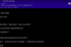 為何房東店面寧空租拒降租？PTT鄉民大揭祕！