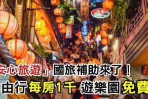 「安心旅遊」國旅補助來了！自由行每房補1000元　遊樂園免費「玩1次」！