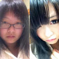 日本19歲女學生的《整形級彩妝》 與素顏超大對比